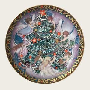 Anna Perenna Christmas Angels 8” Porcelain Plate Magic Collection 1998